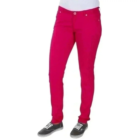 Abercrombie & Fitch Hot Pink Barbie Skinny Jeans Soft Stretchy Pants Size 4 - Picture 5 of 13